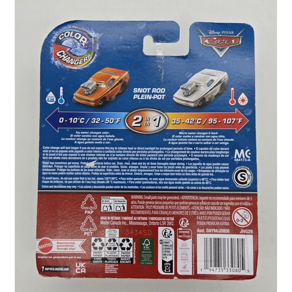 Disney Pixar Cars Color Changers Snot Rod 1:55 Scale Diecast Vehicle New - Picture 6 of 6